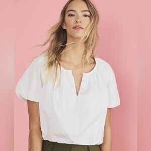 Anthropologie Short-Sleeve Peasant Blouse, Size XXS